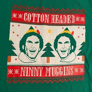 Size XL Buddy the Elf Cotton Headed Ninny Muggins Christmas Tee